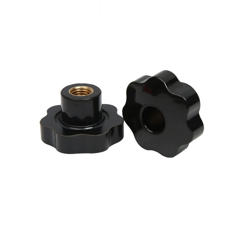[Australia - AusPower] - GDQLCNXB M6 Star Knob Clamping Handle Nut Through Hole Set Black Plastic Screw knurled Clamping nut knob10 PCS 
