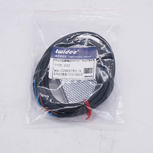 [Australia - AusPower] - Twidec/ 0-2M Adjustable Indoor Wall Mounted Photoelectric Beam Sensor NPN (NO Or NC Switchable) photoelectric Sensor Switch Proximity Switch 2m line Cable Induction With Reflector Panel E3Z-R61-Z-G 