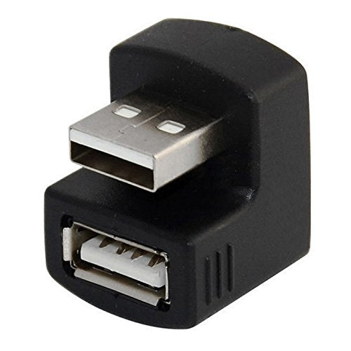 [Australia - AusPower] - CY USB 2.0 A Extension Adapter Male to Female Right Angled 90 180 Degree Black 