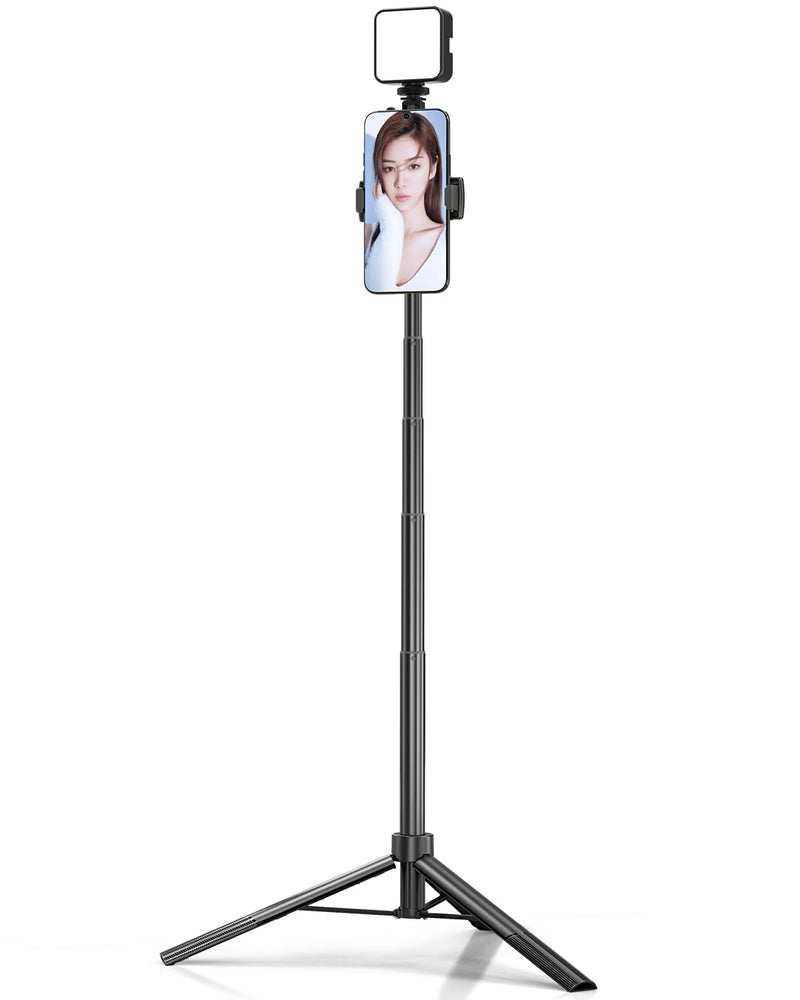 [Australia - AusPower] - PIXEL 62"Selfie Stick with Fill Light Extendable Cell Phone Tripod Stand for iPhone with Wireless Remote and Phone Holder,Compatible Sports Camera,Recording Vlogging,Photography,Youtube,live streaming 