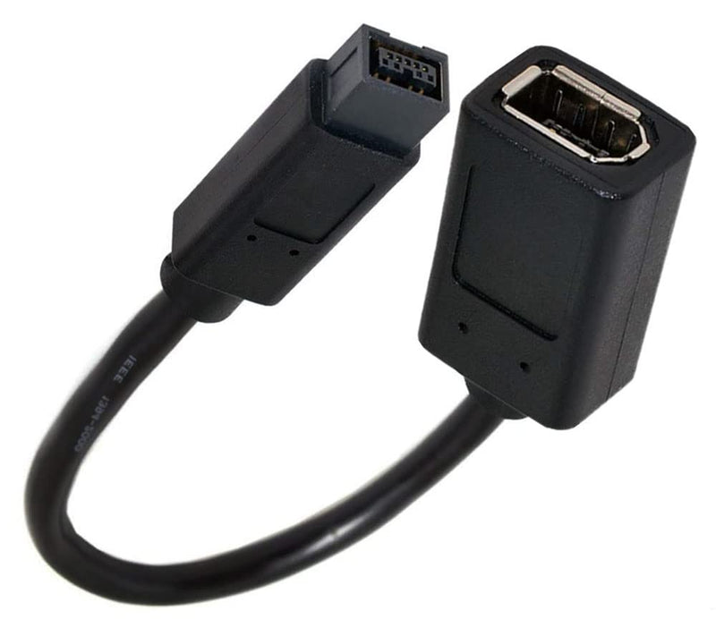 [Australia - AusPower] - Dafensoy IEEE 1394 Firewire Cable,1394 6Pin Female to 1394b 9Pin Male Firewire,400 to 800 Cable,Suitable for Digital Camera,Printer,DV 20cm(9 Inch) 