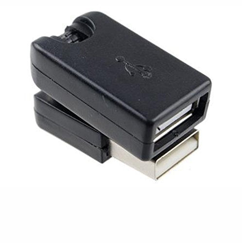[Australia - AusPower] - CERRXIAN Rotating and Swivel Twist USB 2.0 Type A Male to Type A Female 360 Degree Rotation Adjustable Right Angle Extension Adapter Convertor (2-Pack,AM-FM) 