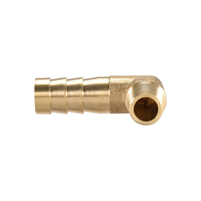 [Australia - AusPower] - uxcell Brass Barb Hose Fitting, 90 Degree Elbow 10mm Barbed to 1/8 PT Male Pipe Adapter Connector 3pcs 