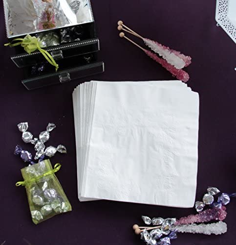 [Australia - AusPower] - Lillian Tablesettings Premium White Napkins, Large Dinner Napkin, 3 Ply Paper White, 75 count 
