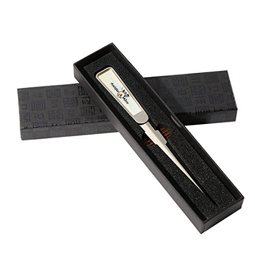 [Australia - AusPower] - Mother of Pearl Colorful Letter Opener Metal Steel Knife Office Mini Sword Blade Hand Envelope Opener Gift Green Yellow Red Patchwork Mosaic Design 