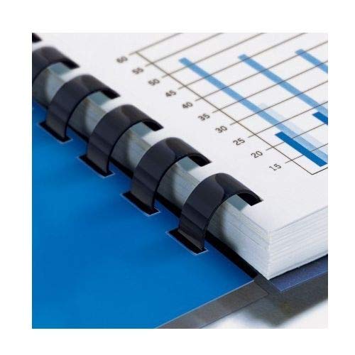 [Australia - AusPower] - CFS Products Plastic Comb Binding Spines, 1/4 Inch Diameter, Black, 20 Sheets, 100 Pack 13014 1/4" 