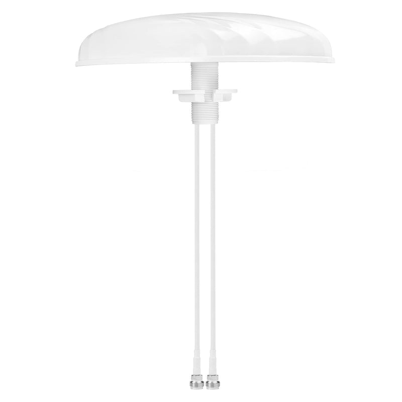 [Australia - AusPower] - Cross Polarized MIMO Dome Ceiling Antenna Indoor 2-5dBi 3G/4G/LTE/5G with Dual N Female Connector for Verizon AT&T T-Mobile Sprint Cell Phone Signal Booster Repeater Cellular Amplifier（698-4000MHz） 