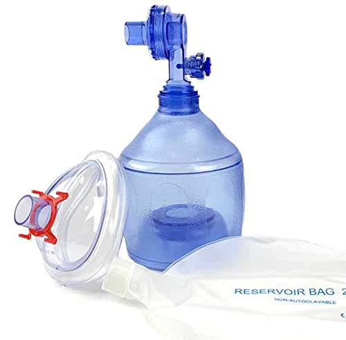 [Australia - AusPower] - WNL Products 5000BVM-SINGLE Practi-Mask BVM Adult/Child CPR Training Mask Includes 1 Adult/Child CPR Training Practi-Mask, 1 Adult/Child Bag Valve Squeeze Bag, 1 Reservoir Bag (Single - Adult & Child) 