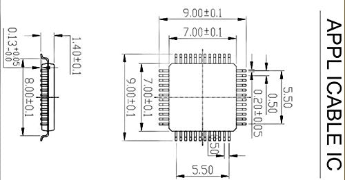 [Australia - AusPower] - SETCTOP TQFP48 QFP48 to DIP48 0.5mm Pitch LQFP48 to DIP48 Programming Adapter MCU Test IC Socket Programmer Adapter Socket 