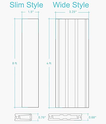 [Australia - AusPower] - UT Wire Cordline 2-Way Cord Channel in Paintable White, 8-ft Continuous Roll 8 FT 