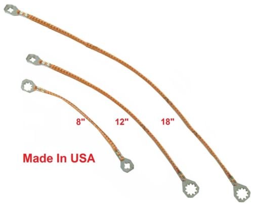 [Australia - AusPower] - (Multi Kit) Universal 8"+12"+18" Inch (20cm+30cm+45cm) Copper Ground/Bonding Straps. Made in USA 