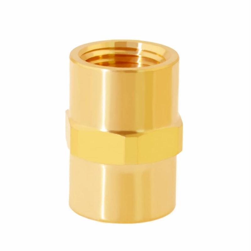 [Australia - AusPower] - ANPTGHT Brass Pipe Fitting NPT Coupler, 1/4" x 1/4" Standard NPT Female thread（pack of 4） 1/4”x1/4” 