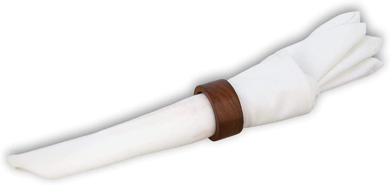 [Australia - AusPower] - Ajuny Set of 12 Wooden Sleek Plain Handmade Decorative Napkin Rings for Dinner Party Table Decor 1.5 inch 