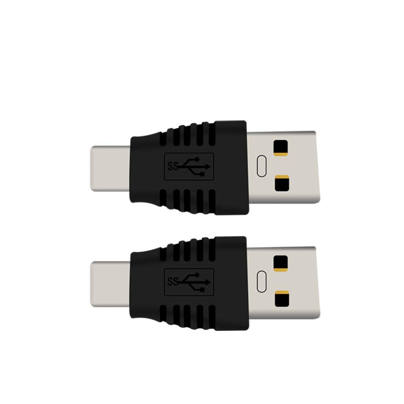 [Australia - AusPower] - Type-C Male to USB3.0 Male Adapter，USB C to USB A 5G 3A Converter, USB 3.1 AM to cm Support Data Synchronization and Charging, Suitable for Mobile Phones, Computers, Notebook Computers,2-Pack 