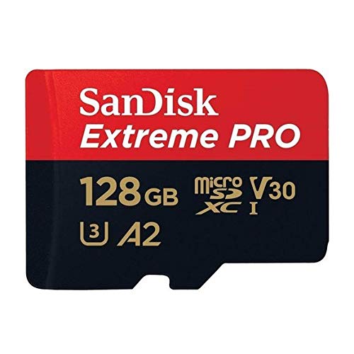 [Australia - AusPower] - SanDisk Extreme Pro 128GB MicroSD Card for GoPro Hero 10 Black Camera Hero10 UHS-1 U3 / V30 A2 4K Class 10 (SDSQXCY-128G-GN6MA) Bundle with 1 Everything But Stromboli SDXC & Micro Memory Card Reader 