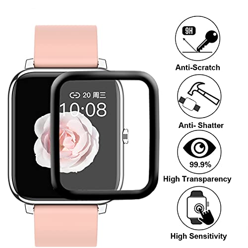 [Australia - AusPower] - smaate 3D Screen Protector for GT01 P9, Compatible with Smartwatch Hamile Dirrelo Fitpolo GT01 and P9 FirYawee 1.55inch, 3-Pack, Full Coverage, Curved Edge frame 