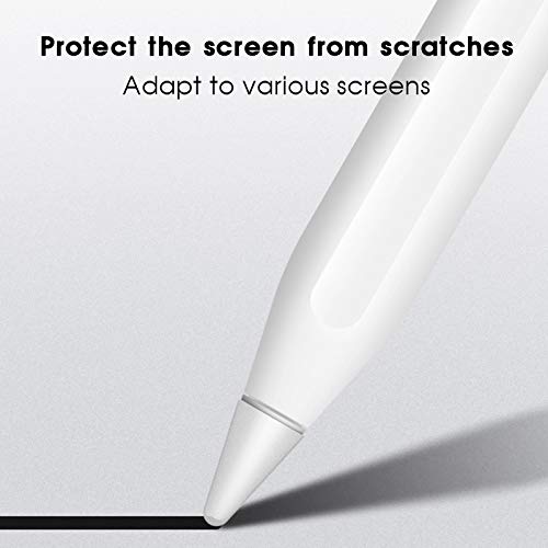 [Australia - AusPower] - Nuwbay [8-Piece] Silicone Pencil Nib/Tip Protector Cap for Apple Pencil 1st/2nd Replacement Non-Slip Writing Nib/Tip Protector Compatible with Apple Pencil 1st & 2nd Generation 