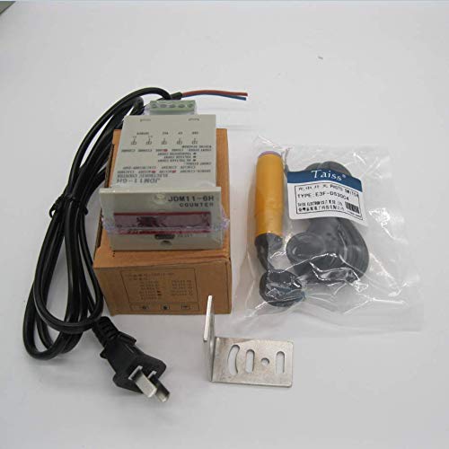 [Australia - AusPower] - TWTADE/ 110-220VAC LED Auto Display Digital Counter 0-999999 6 Digits + Photoelectric Switch Sensor Distance 30CM NPN NO + Holder 