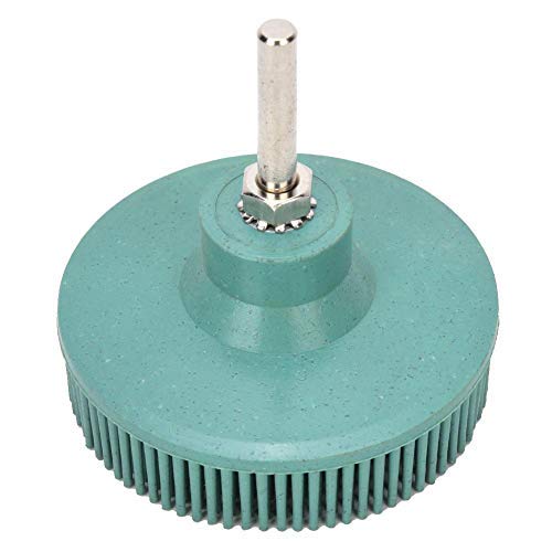 [Australia - AusPower] - Bristle Brush Disc 3 Inch Rubber Abrasive Brush Polishing Grinding Wheel for Burr Rust Removal(Green) 