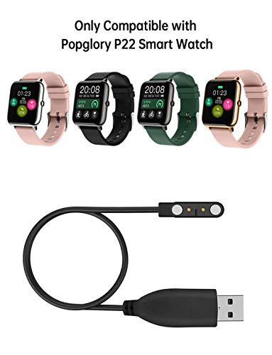 [Australia - AusPower] - Popglory Smart Watch Charger, Portable Magnetic Charger with USB Charging Cable Cord for P22 Smartwatches 