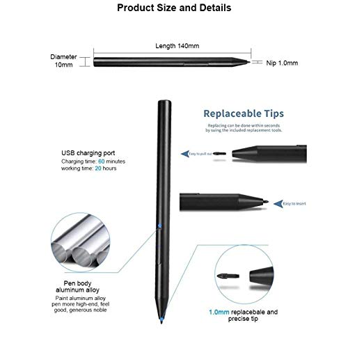 [Australia - AusPower] - BoxWave Stylus Pen for ASUS VivoBook Flip 14 (Stylus Pen by BoxWave) - ActiveStudio Active Stylus 2020, Electronic Stylus with Ultra Fine Tip for ASUS VivoBook Flip 14 - Jet Black 