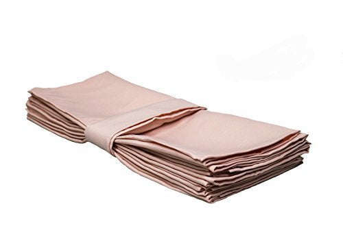 [Australia - AusPower] - Your Chair Covers - 20 Inch Square Premium Polyester Cloth Napkins 10 Pack - Blush, Oversized, Double Folded and Hemmed Table Napkins for Restaurant, Bistro, Wedding, Thanksgiving and Christmas 