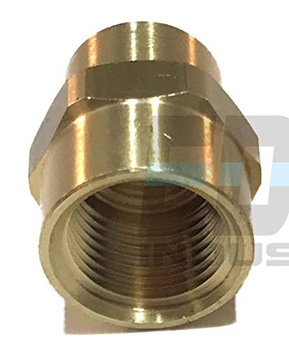 [Australia - AusPower] - EDGE INDUSTRIAL Brass REDUCING Coupling 3/8" X 1/4" Female NPT FNPT Fuel/AIR/Water/Oil/Gas WOG (Qty 01) QTY 01 
