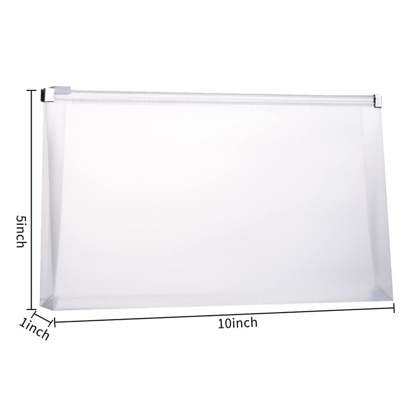 [Australia - AusPower] - FJCA Plastic Envelopes with Zipper, 5 x 10 Clear Poly Envelope Folder for Money Receipts Coupons Bills, 20 Packs 20pcs-clear 