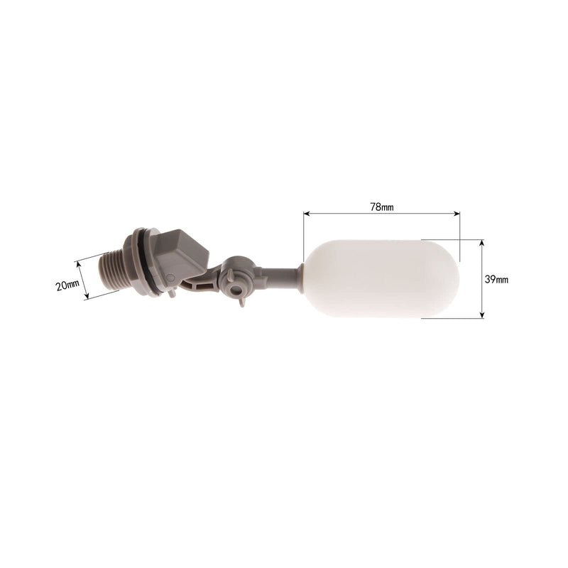 [Australia - AusPower] - 1/2" Float Ball Valve Automatic Fill Feed Humidifier Tank Pond Shut Off with Adjustable Arm for Ponds, Livestock Water Trough 1PC 