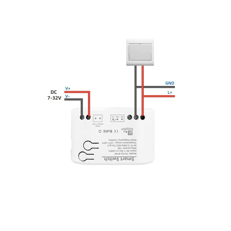 [Australia - AusPower] - MHCOZY WiFi Wireless Temperature Controller,ewelink app Remote Dry Contact Smart Relay,Compatible with Alexa Google Assistant 