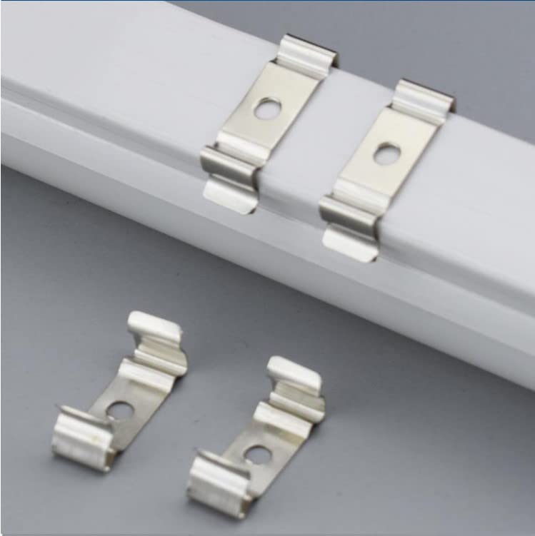 [Australia - AusPower] - Othmro 30Pcs 0.89 Inch Length T4 Clips Bracket Hanger for LED Light Tube, 0.16Inch Bore 0.35Inch Height Ceiling Lamp, LED Fluorescent Tube Light Fixture Replacement, Stainless Steel Tube Hanger 