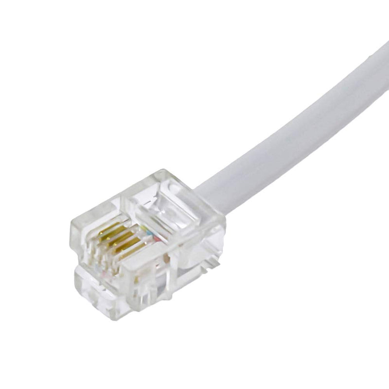 [Australia - AusPower] - Dahszhi Rj11 6P4C Modular Telephone Extension Cable Phone Cord Line Wire 10ft Length - 5pcs 