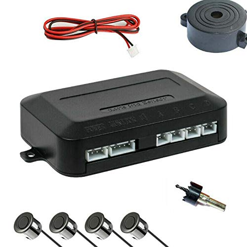 [Australia - AusPower] - TOTMOX Car Auto Vehicle Reverse Backup Radar System, Reversing Radar Detector 4 Reversing Parking Sensors Beep Alarm 