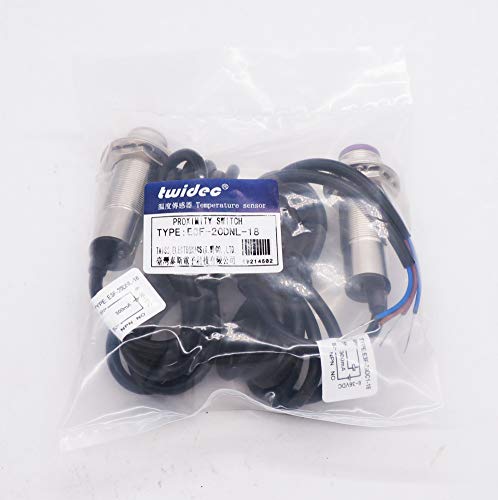 [Australia - AusPower] - Twidec/1 Pair 0-20M Indoor Wall Mounted Photoelectric Beam Sensor NPN NO 18mm Photoelectric Sensor Switch Proximity Switch 2m line Length with Infrared Ray Beam E3F-20DNL-18 