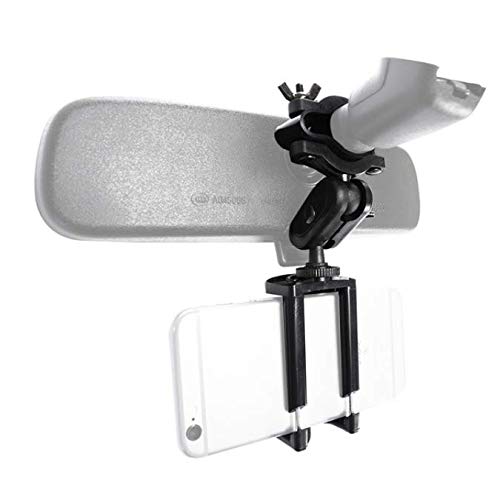 [Australia - AusPower] - JORCEDI Universal 360 Degree Rotation Car Rear View Mirror Mount Stand Holder Cradle Clip for Cell Phone iPhone 12/11/11Pro Max/XR/X/8,Samsung Galaxy S10 S9 S8 S7 