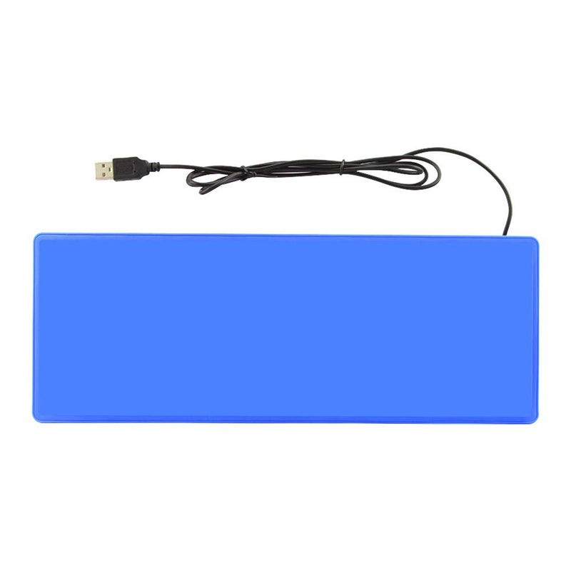 [Australia - AusPower] - Foldable Silicone Keyboard, USB Wired 85 Keys Waterproof Rollup Silent Typing Soft Touch Keyboard for PC Notebook Laptop(Blue) 