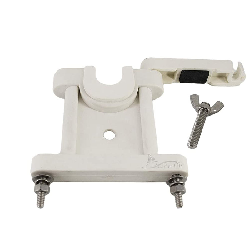 [Australia - AusPower] - MARINE CITY Marine Mounting Kit Heavy Duty White Nylon Antenna Stand-Off Upper Bracket 