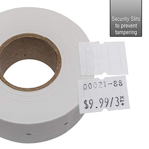 [Australia - AusPower] - White Labels for Perco 2 Line Labeler Gun - 1 Sleeve, 6,000 Labels 2 Line Labels White - 1 Sleeve 