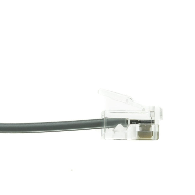 [Australia - AusPower] - PCCONNECT RJ11, 6P / 4C, Silver Satin Flat Cable, 1:1, 25 feet Cable (Data) 