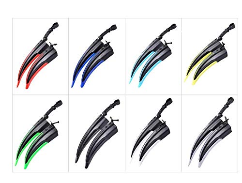 [Australia - AusPower] - Adjustable Road Mountain Bike Bicycle Cycling Tire Front/Rear Mud Guards Mudguard Fenders Set Black-1 