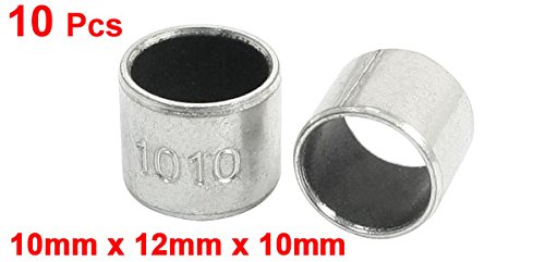 [Australia - AusPower] - uxcell 10 Pcs Plain Oilless Bearing Sleeves Composite Bushing 10 x 12 x 10mm 10mm x 12mm x 10mm 
