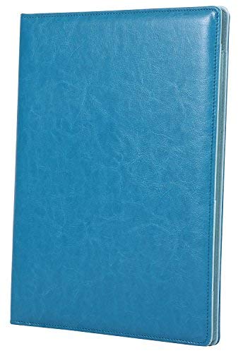 [Australia - AusPower] - Portfolio Padfolio Resume Folder with Pocket, Premium Faux Leather Interview Writing Legal Pads Document Organizer Portfolio with Business Card Holder (Turquoise Teal Green) Turquoise 