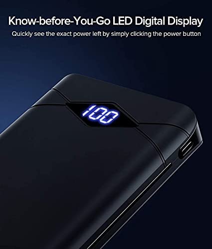 [Australia - AusPower] - INIU Power Bank, LED Display 10000mAh Portable Charger, Dual 3A High-Speed 2 USB Ports with Flashlight Battery Pack, Compatible with iPhone 13 12 XS X Samsung Galaxy S20 Note 10 Google Oneplus iPad 