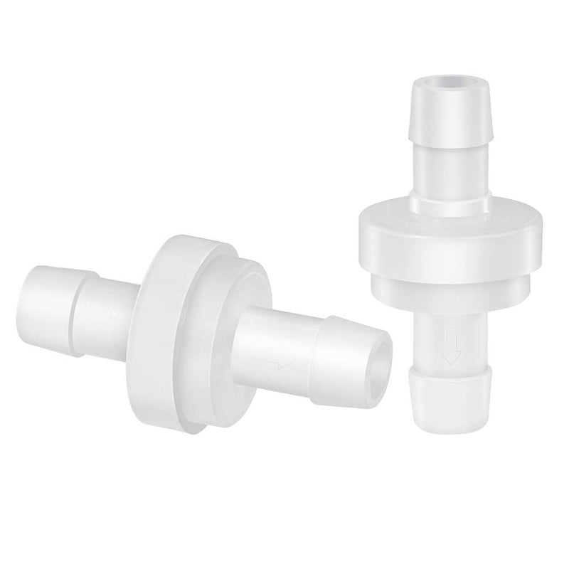[Australia - AusPower] - Quickun Inline Check Valve, 1/2" Hose ID One Way Return Inline Check Valve High Temperature and Corrosion Resistance Fish Tank Pump Medical Automotive (Pack of 2) 0.5 Inch 