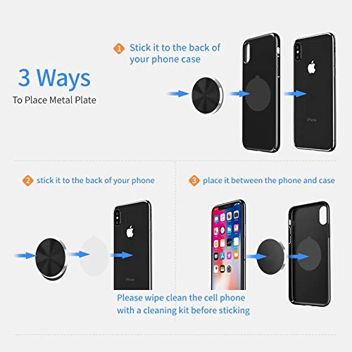 [Australia - AusPower] - SALEX Cute Pink Replacement Metal Plates Set [4 Pack] for Magnetic Car Phone Holders, Wall & Air Vent Mounts, Cases, Magnets. Kit of 4 Rose Gold Round Discs Without Holes. 3M Adhesive Backing, Films. 4 Pack 