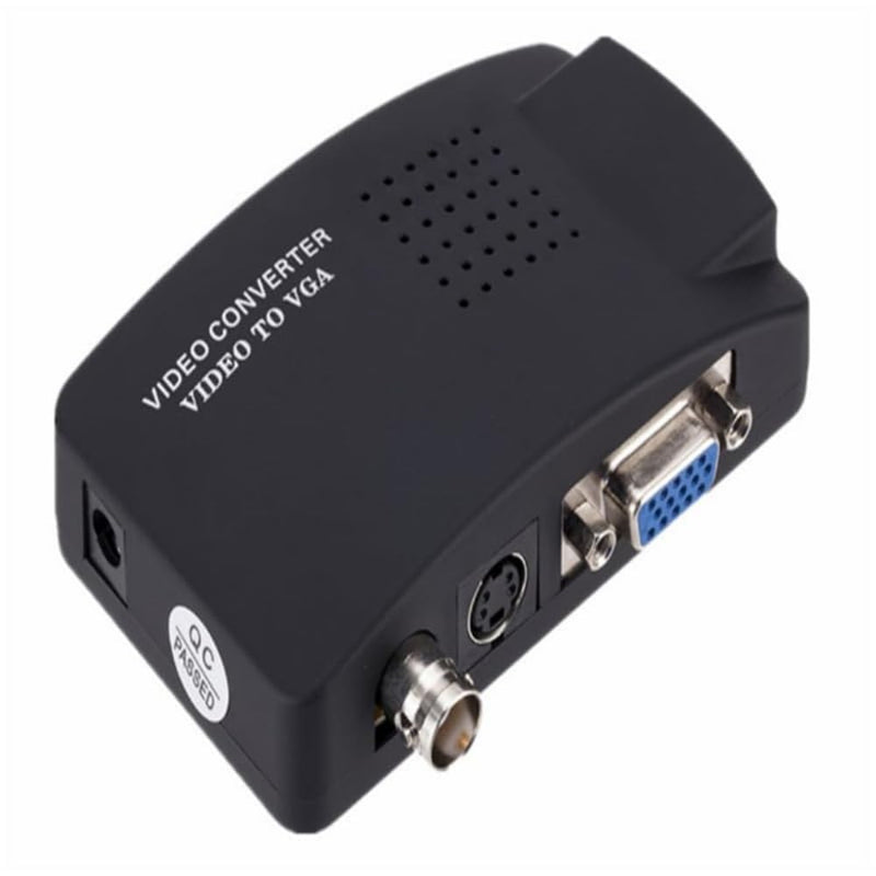 [Australia - AusPower] - SAIZHUO BNC to VGA, S Video VGA to VGA Converter CCTV Camera PC to TV Adapter BNC Input to VGA Input to VGA Output Laptop Computer Monitor Converter for DVR DVD Player Support PAL NTS 