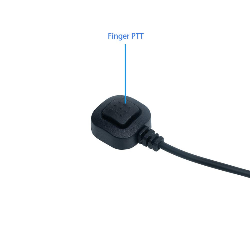 [Australia - AusPower] - Klykon Throat Mic Microphone Covert Acoustic Tube Earpiece Headset with Finger PTT Compatible for Motorola Cp200 Cp200d Walkie Talkies 2 Way Radio 