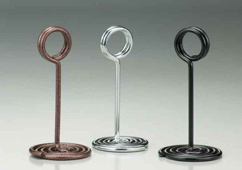 [Australia - AusPower] - American Metalcraft NSB4 Swirl Base Number Stands, 4-Inches Tall Black 1-1/2" H 