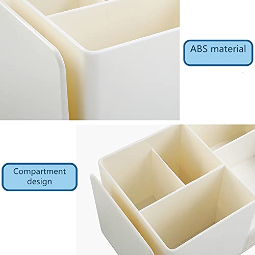 [Australia - AusPower] - Shoccolt Desk Organizer with Bookshelf White Desktop Organizers and Accessories Bookends Multifunctional Office Stationary Organizer with Drawer Plastic Makeup Storage Box (Small, Grey) Small Size 