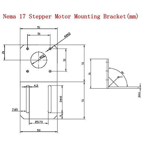 [Australia - AusPower] - Anndason Nema 17 Stepper Motor Mounting Bracket w/ M3 Screws (6 PCS) 